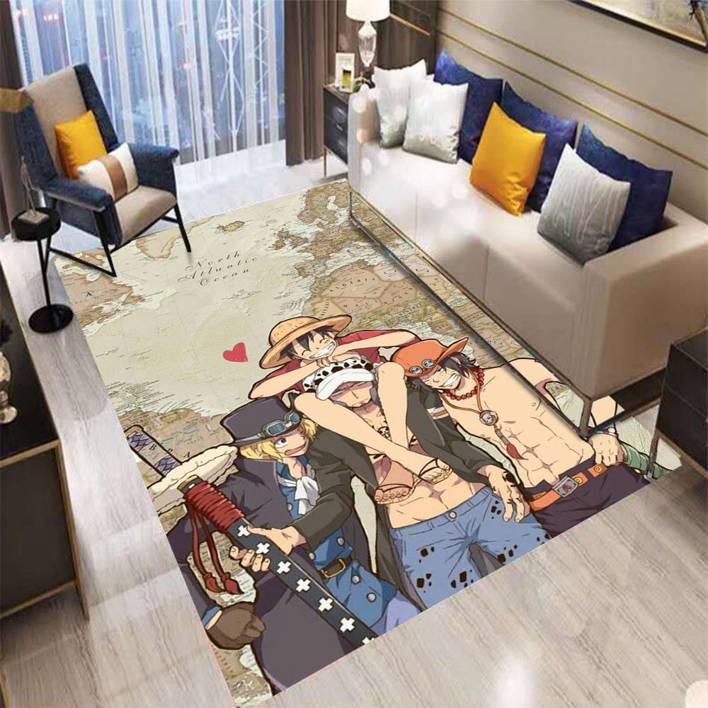  Anime One Pieces Characters Luff Area Rugs Room Foot Mat Floor Anti-slip Large Carpet Home Bedroom Decoration