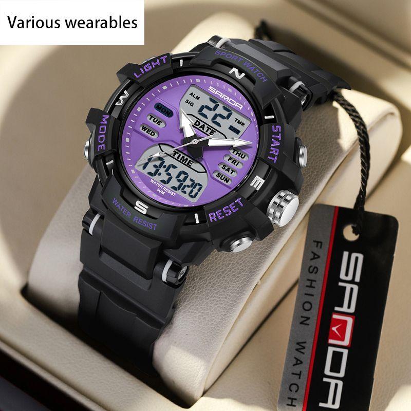 Teen Student Couple Glow-in-the-dark Electronic Sports Fashion Multi-functional Watch