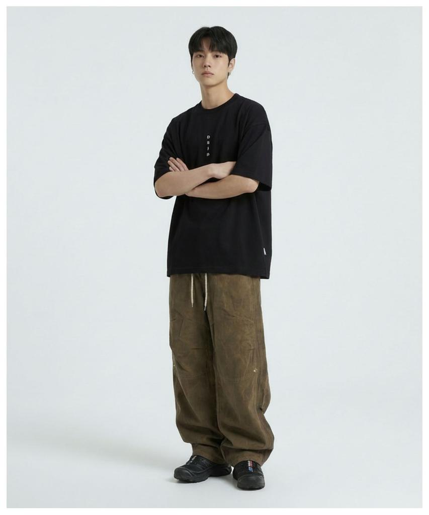 DOUBLE JD Rivet Washed Semi-Fit Pants