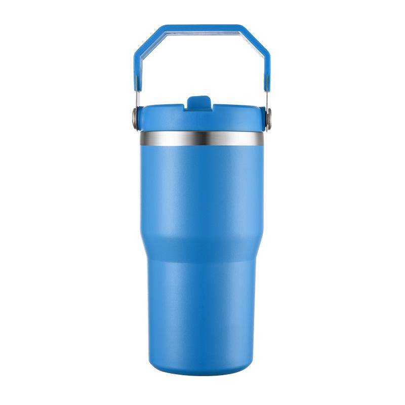 2026 Portable Cup Stainless Steel Car Cup Double Layer Vacuum Thermos Cup Cold Ice Ba Water Cup