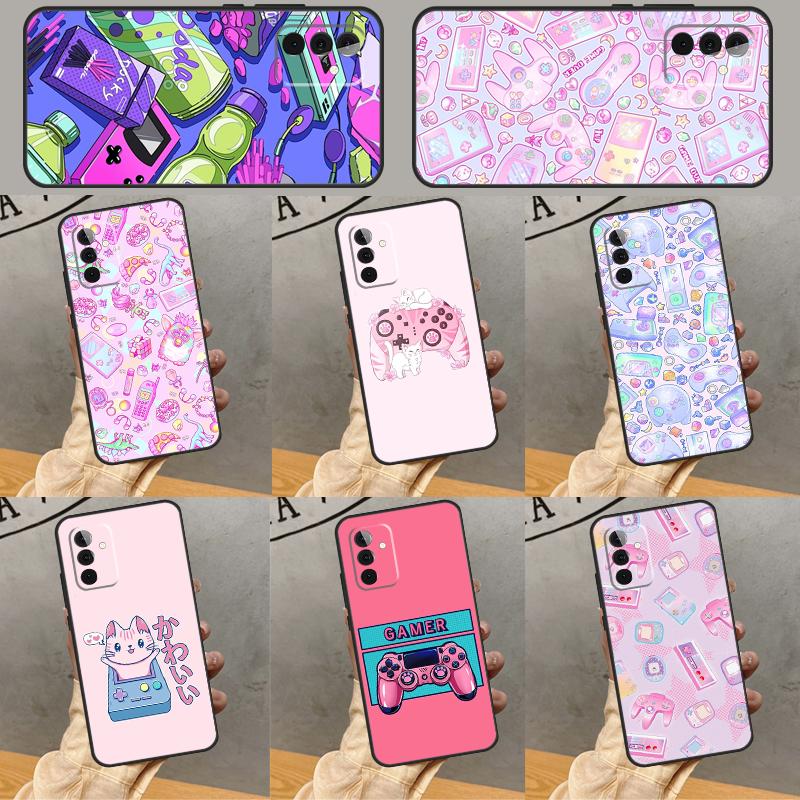 90s Sweet Kawaii Game Controller Case For Samsung Galaxy A34 A06 A05 A32 A16 A55 A36 A26 A54 A14 A22 A52 A35 A15 A53 A13 A56