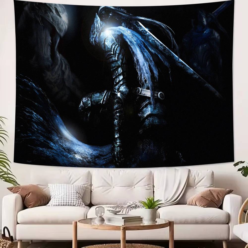 TOP Soul Like Action Game Cool Soul Dark AArtoriasS Knight the AAbysswalkerS Large Tapestry Wall Rugs Dorm Art Home Decor Wall