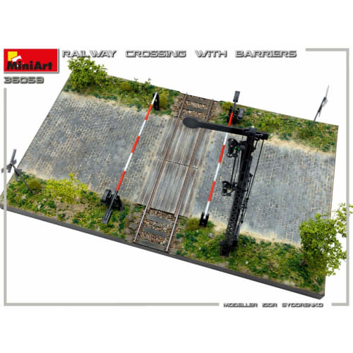 Miniart 1/35 Railroad Crossing Scene Plastic Model MA36059