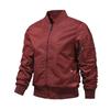 Jaqueta Bomber de Cor Sólida Moda Masculina Jaqueta Baseball Aviador Em Roupas de Exterior Jaquetas de Primavera Outono para Homens