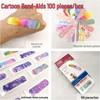 Children's Cute Waterproof Breathable Cartoon Band-Aids - Transparent Hemostatic Adhesive for Wounds, Anti-Foot Rubbing, High Value.