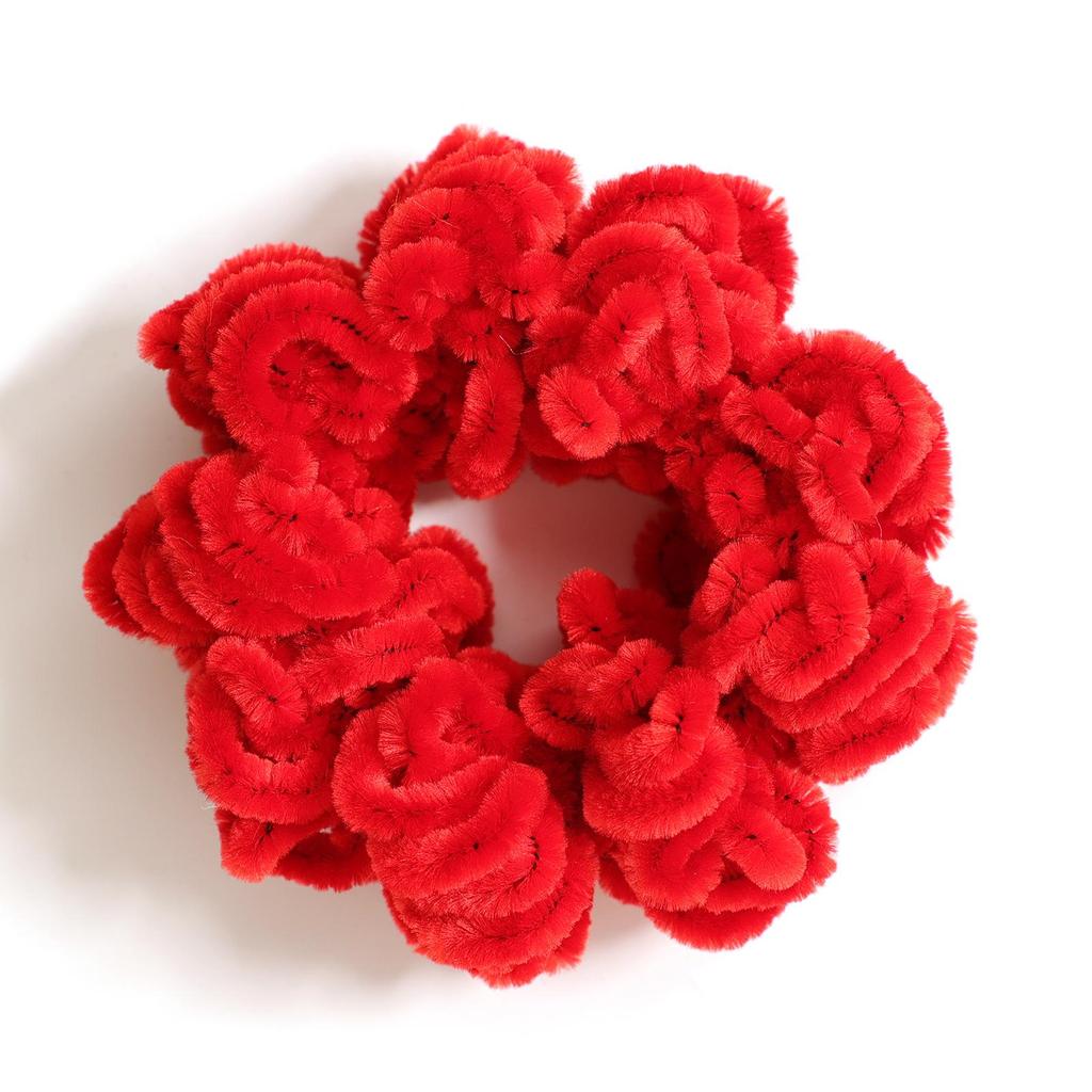 Ethnic Wool Knitted Scrunchies: Spring & Autumn Style Hair Accessories for Women