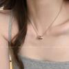 Retro Double-ring Necklace for Women - Collar Chain for High-end Formal Wear