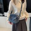 Lightweight, High-end, Large-capacity Single-shoulder Bag, Fashionable, Retro and Trendy Denim, Cute Crossbody Bag