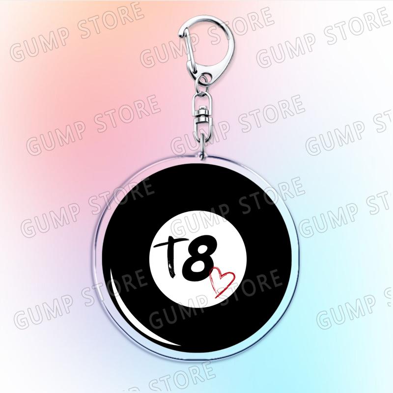 

Vintage Pool Table Black Number 8 Ball Keychains for Accessories Jewelry Snooker Pool Billiard Balls Keyrings Fans Friends Gifts
