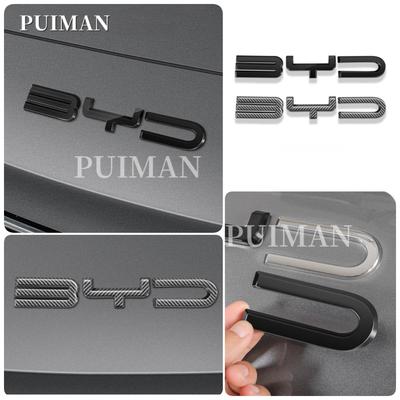 For BYD Song Plus EV DMI 2024 2025 BYD SEALION 6 Accessories Car Front Bumper Emblem Badge Decal Black Carbon Logo Refit Sticker