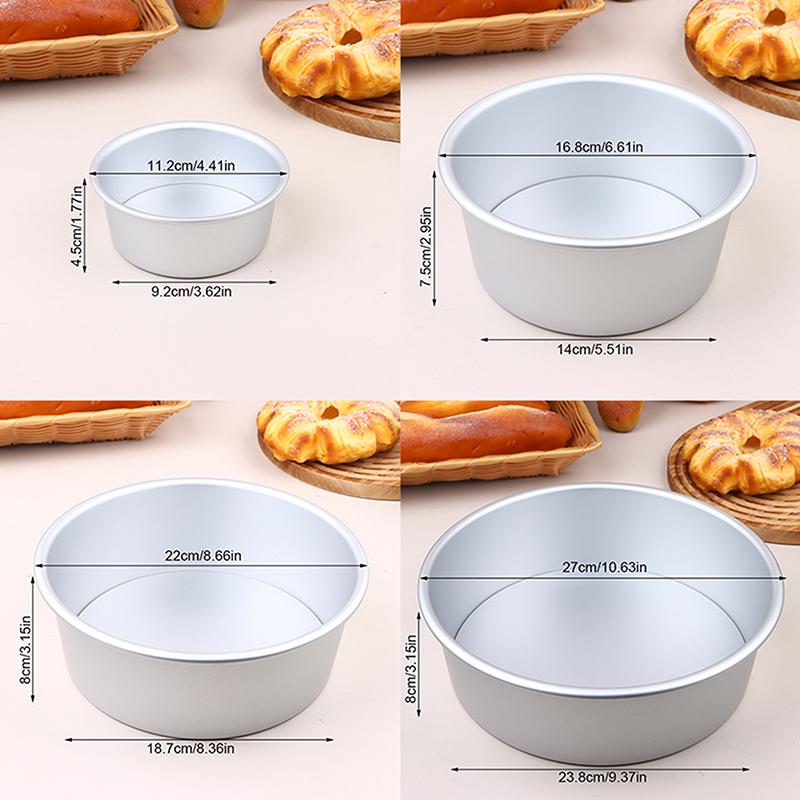 4/6/8/10Inch Removable Base Round Cake Pan Aluminum Diy Cakes Pastry Mould Cheesecake Cake Nonstick Tin Kitchen Tools