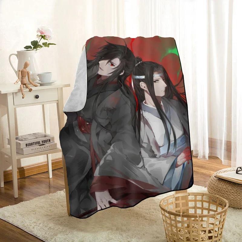 Cute Anime Mo Dao Zu Shi Throw Blanket Personalized Blankets On For The Sofa/Bed/Car Portable 3D Blanket For Kid Home Textiles