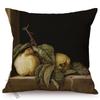Vintage Nordic Still Life Oil Painting Art Decoration Throw Pillow Case Vase Milkjug Green Fruits Design Car Sofa Cushion Cover