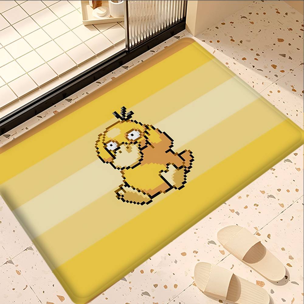 Cartoon P-Psyduck Door Mat Washable Non-Slip Living Room Sofa Chairs Area Mat Kitchen Doormat Area Rug