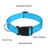 Reflective Dog Collar Nylon Dog Collar with Metal D-Ring Adjustable Fit Safe Dog Collar for Small Large Medium Dogs Night Walking