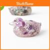 Crystal Stone Duck Figurine Resin Decor For Living Room And Office Gift