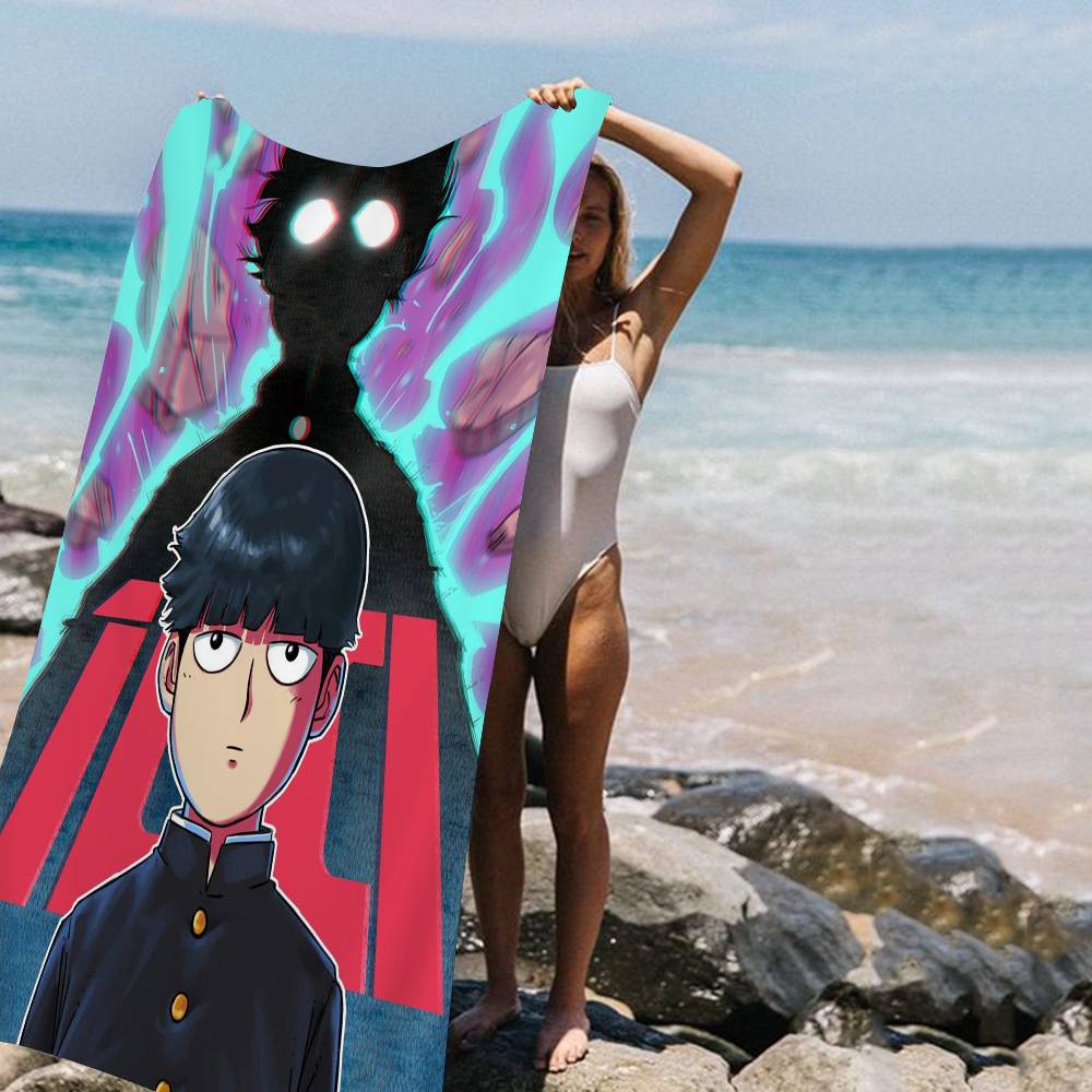 popular anime M-MobS P-PsychoS 100 Microfiber Printed Beach Towel Mountain Climbing Yoga Beach Swimming Running Absorbent Towel
