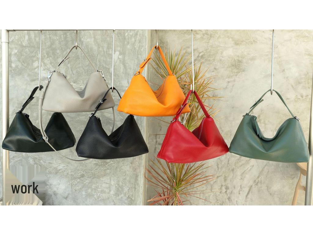 Borsa a tracolla da donna in vera pelle di grande capacità - Nuova borsa a forma di raviolo casual da pendolare 2025