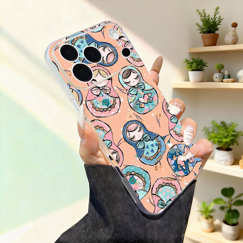 Cute Russian Matryoshka Cute For iPhone 11,12,13,14,15,16,17,Pro,Max,Plus,Mini,SE4,E Phone Case Magnetic For Magsafe Wireless