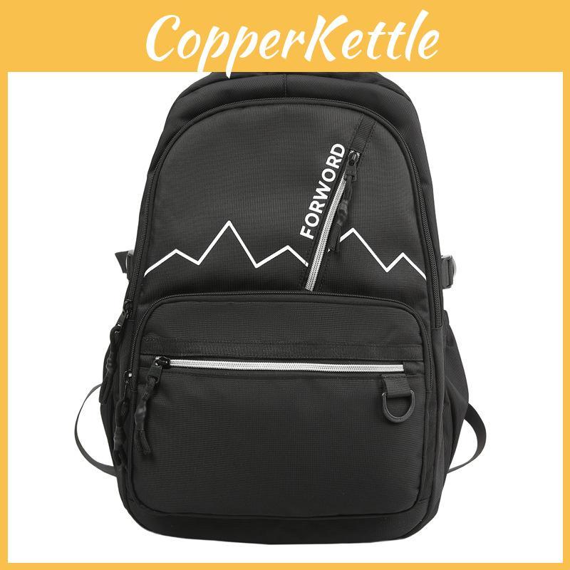 Simple Capacity Big Backpack With Letter Print Design For Middle Students School