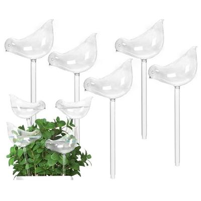 Transparent Plant Watering Globes Self Watering Spikes Bird Shaped Self Watering