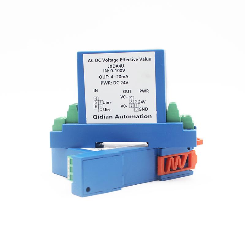 DC Voltage Transmitter 0-75mV 100V 50V Voltage Input 4-20mA Output Volatge Transducer Factory Supply DC Voltage Sensor