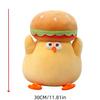 1pc 30cm/11.81in Cartoon Burger Dun Dun Chicken Plush Toy Doll Fun Burger Chicken Pillow Furniture Sofa Ornaments To Decompress