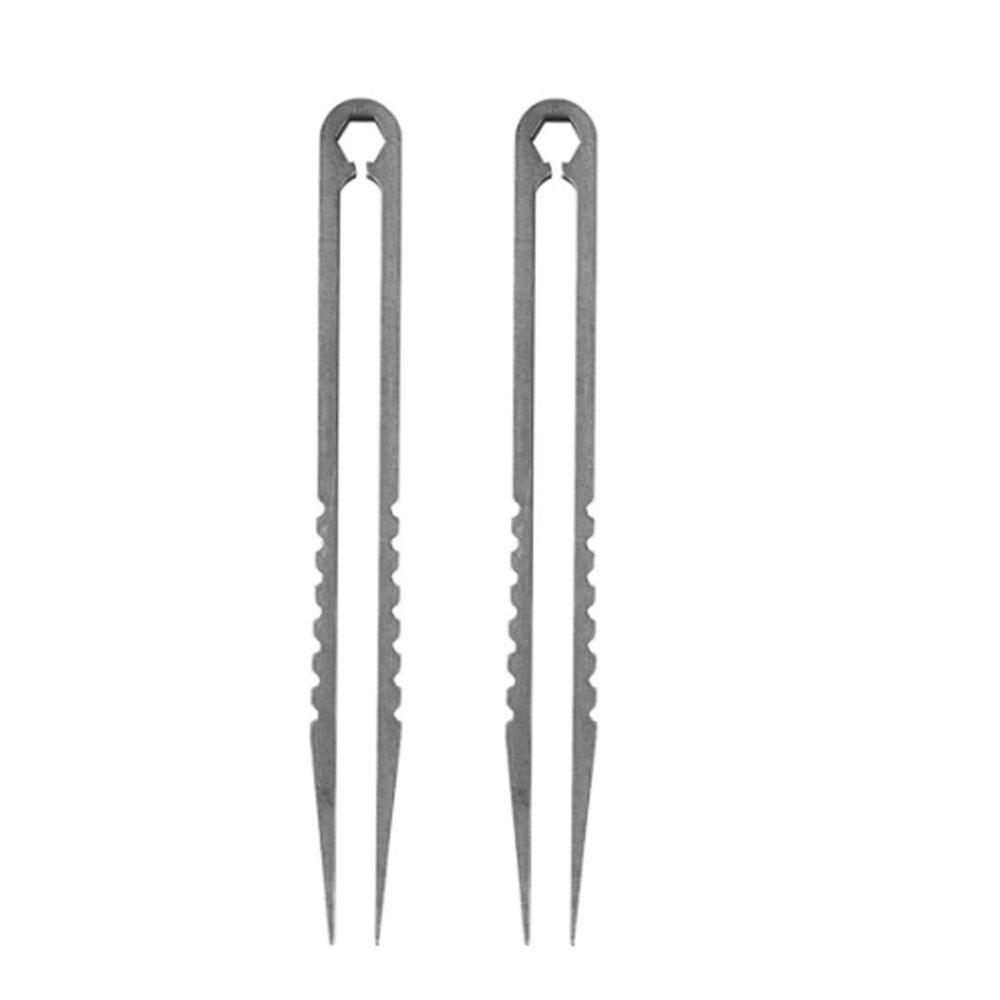 2 Pcs Portable Mini Tweezers Camping Travel Tool Survival Tweezers Durable EDC Tweezers  Hiking