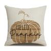 Thanksgiving Linen Pillow Case Autumn Pumpkin Print Supply Pillow Cushion Cover Premium Durable Quality Useful