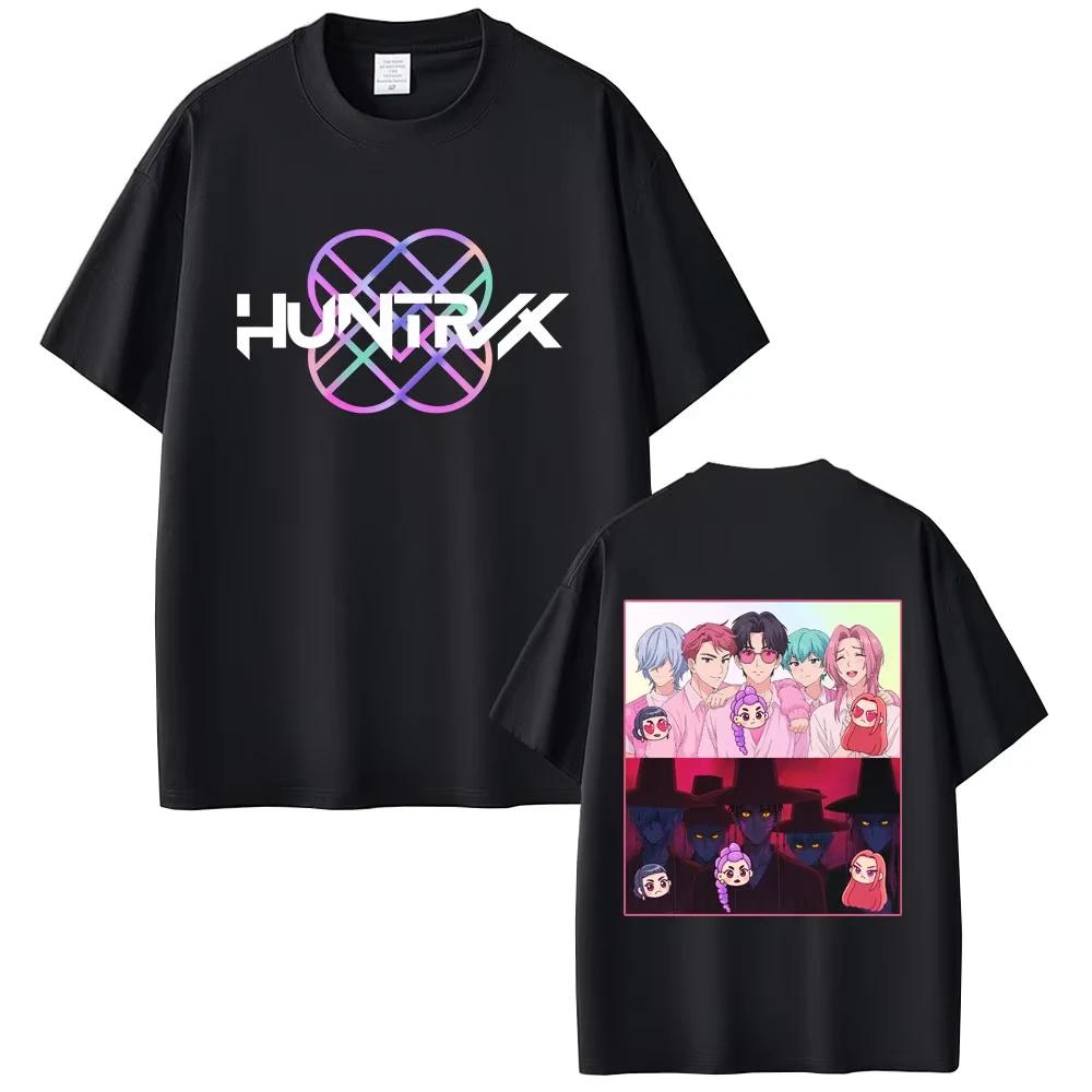 Movie KPop Demon Hunters Rumi Mira Zoey Saja Boys Derpy Tiger Double Sided Print T-shirts Men Women Fashion Casual Cotton
