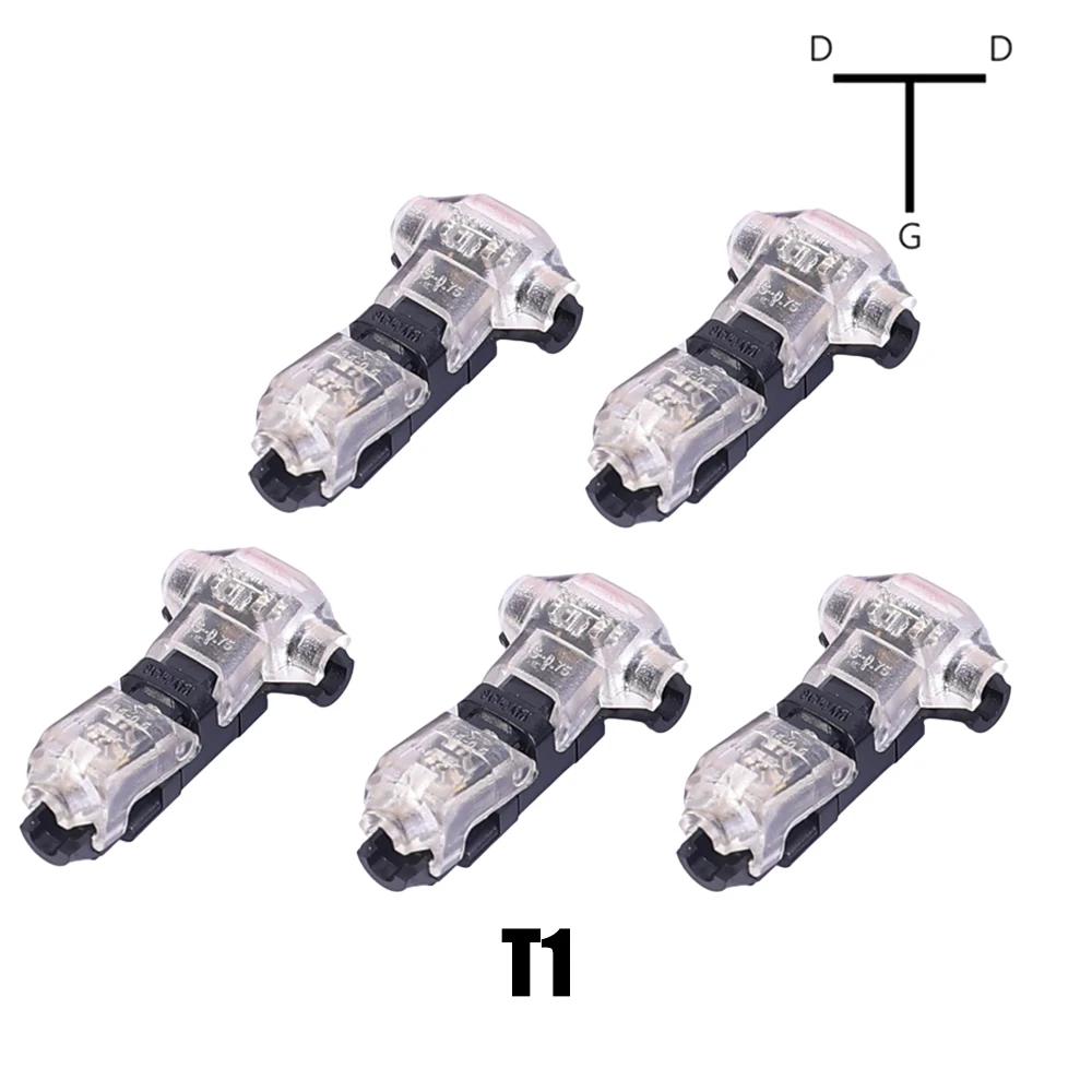2 In 1 Wire Connector Quick Connect Disconnect Connectors Auto Terminals for Car Wires 8-22AWG LED Transparent Car Connector