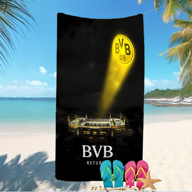 Beach Towel with Borussia Dortmund Pattern - Soft,absorbent,machine Washable Lightweight&Modern,swimming,Travel Essentials