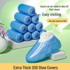 Waterproof Non-Slip PE Shoe Covers for Indoor Use - Thick, Wear-Resistant, Dustproof, and Rainproof for Adults and Students