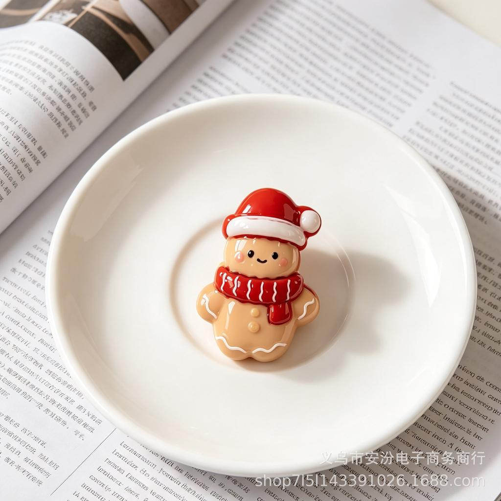 New Christmas Series Resin Cream Glue Handmade Diy Mobile Phone Case Hairpin Hair Accessories Accessories