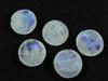 12X12 MM Natural Rainbow Moonstone Checker Cut Round Loose Gemstone 5Pcs Lot RML-851