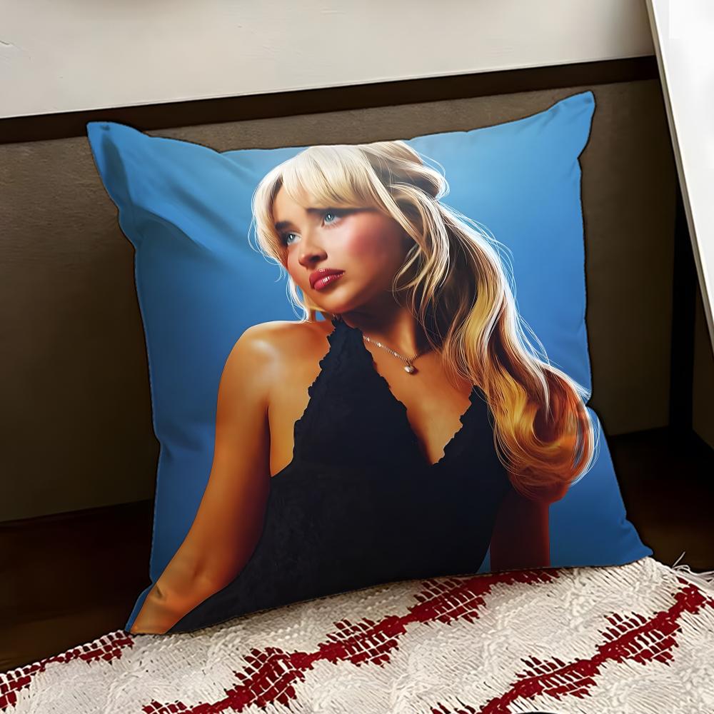 Sabrina Singer CCarpenter Cushion Cover Reversible Soft Durable Pillow Cover Home Car MultiScene Use for Daily Comfort
