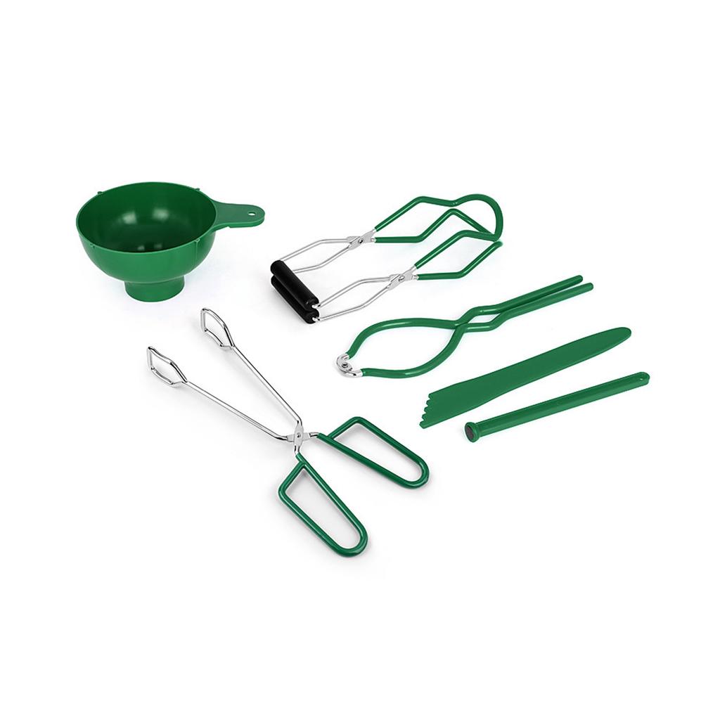 6PCS Canning Essential Set With Magnetic Lid Lifter Jar Gripper Bubble Removers Durable Tool For Safe Fruit Vegetable Preservations