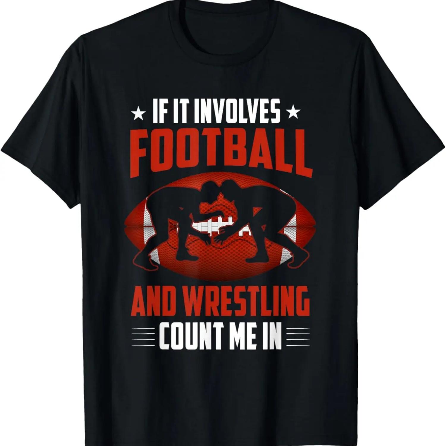 

Борьба Если Дело Касается Футбола И Борьбы Я В Игре Футболка S чёрный