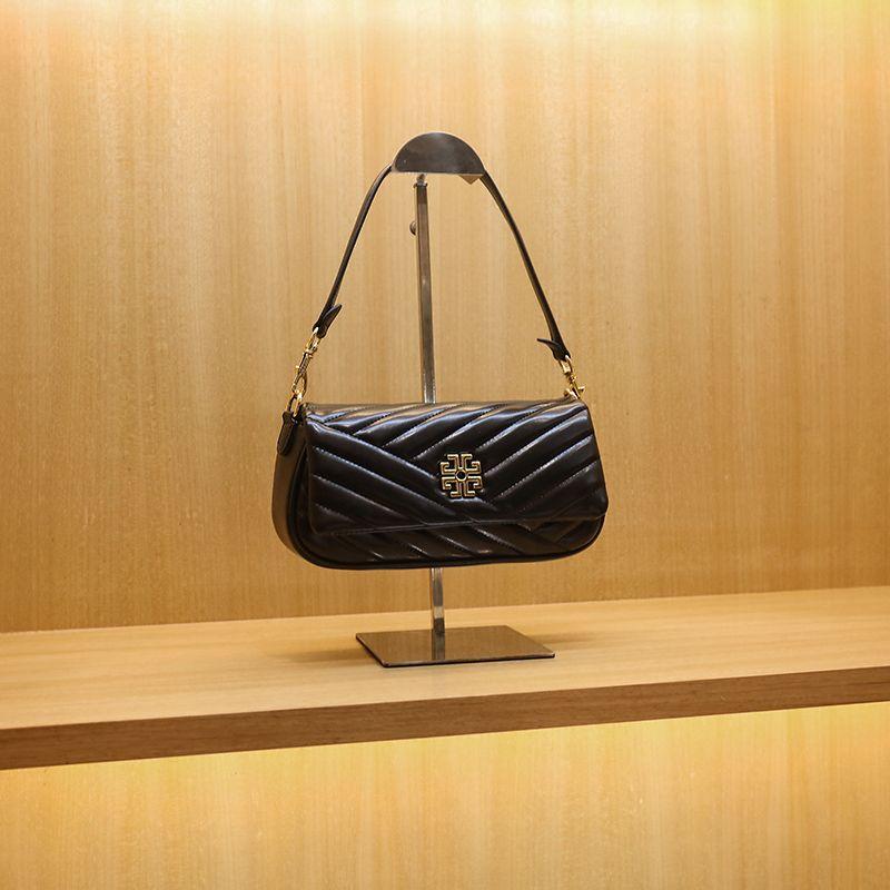 

Hong Kong Big Brand 2025 New Arrival TB Leather Messenger Bag Square Pouch Simple Women s Bag Casual Shoulder Handbag Black
