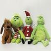 Green Shaggy Anime Figures  Christmas Decoration Green Haired Monster Figurine Adorable Plush Doll Kid Birthday Toy Gifts