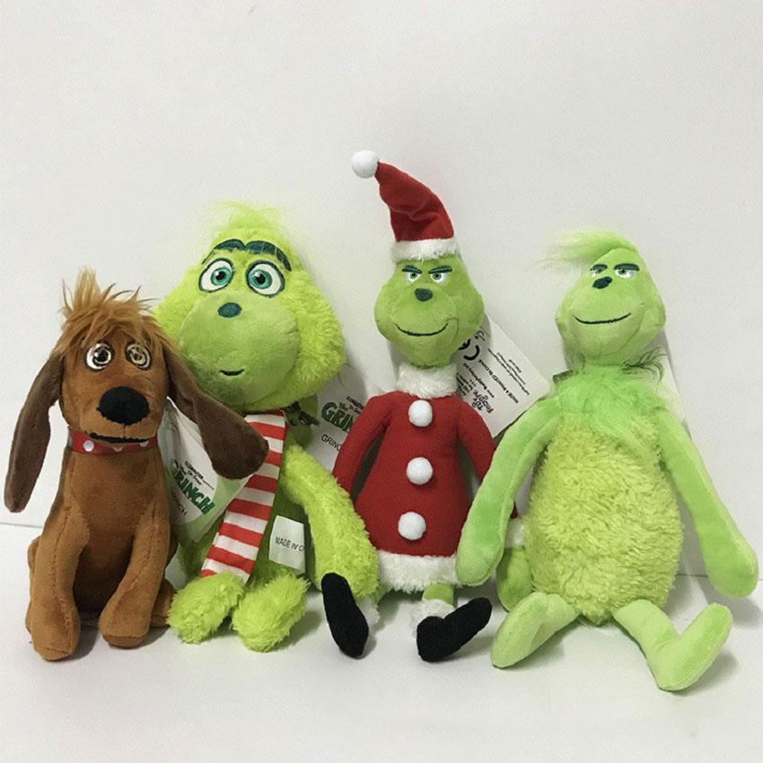 Green Shaggy Anime Figures  Christmas Decoration Green Haired Monster Figurine Adorable Plush Doll Kid Birthday Toy Gifts