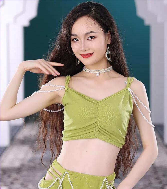 Belly Dance Palace Style Practice Dress Oriental Dance Practice Dress Sexy Set Long Skirt Strap Style