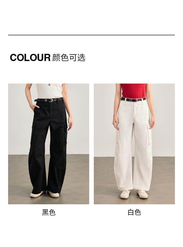Qianwen American style workwear pants 2026 spring new casual loose multi pocket practical cotton pants