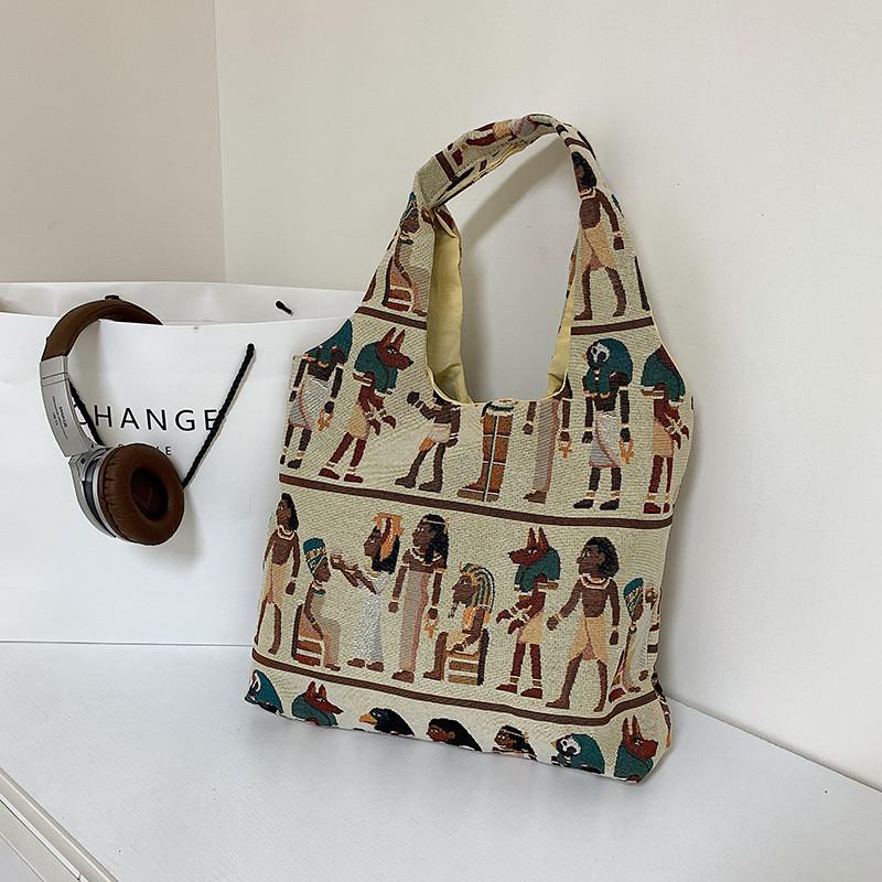 Trendy Chic Casual Tote Bag For Women Spacious Canvas Handbag With Unique Patterns