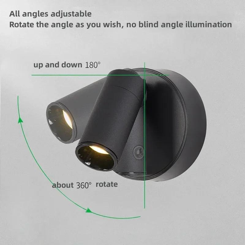 Charging Led Wall Lamp Minimalist USB Cable Bedside Night Light Entrance Bedroom Adjustable Magnetic Modern Spotlight Wall Light