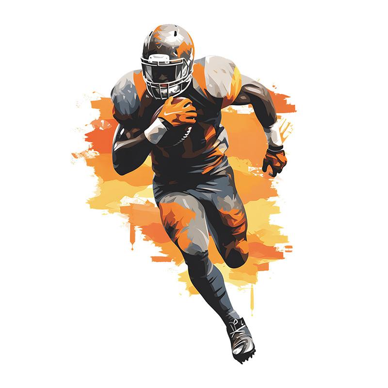 Football Player Wall Sticker Living Room Bedroom Sports Room Wall Background Decoration Sticker