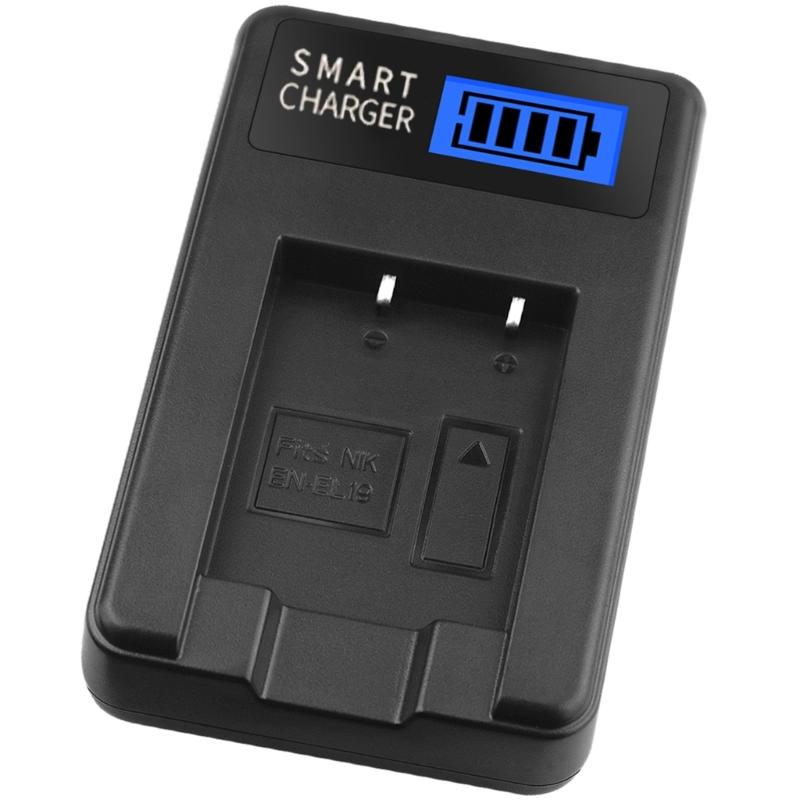 EN-EL19 LCD USB Charger for S100 S2500 S2550 S2600 S2700 S2750 S2800 S3100 S3200 S33 S3300 S3400 S3500 S4100