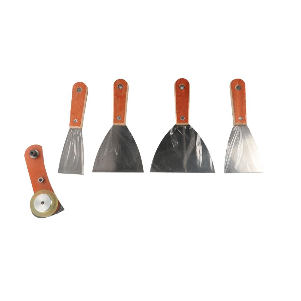 Stainless Steel Cleaning Scraper Non-slip Handle Scrape Surfaces Paint Tools Lay Plaster Materials Wood Handle Cleaning Trowel