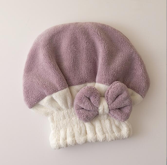 Coral Fleece Drying Cap For Women With Absorbent Fastdrying Function For Home Use