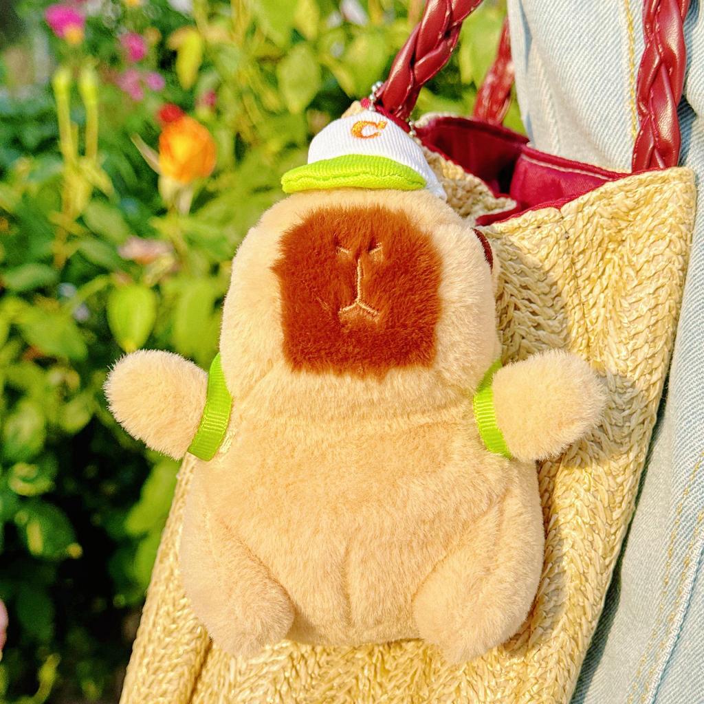 Creative Plush Capybara Keychain - Cute Cartoon Sports Pendant Doll, Perfect Small Gift